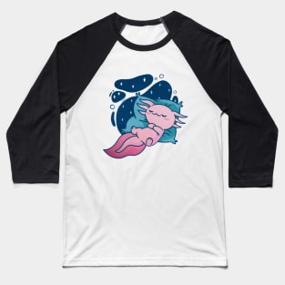 Sleeping Axolotl Baseball T-Shirt